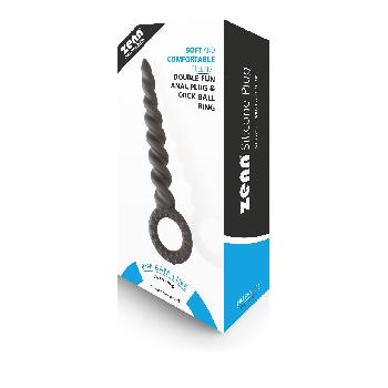 Plug anale in silicone ritorto con Anello