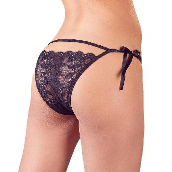 Slip nero in pizzo