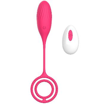 Uovo rosa vibrante multi funzione con anello pene