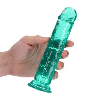 Dildo verde trasparente con ventosa 20 cm