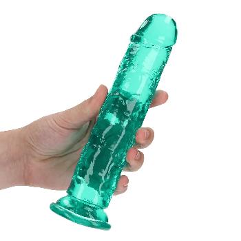 Dildo verde trasparente con ventosa 22 cm