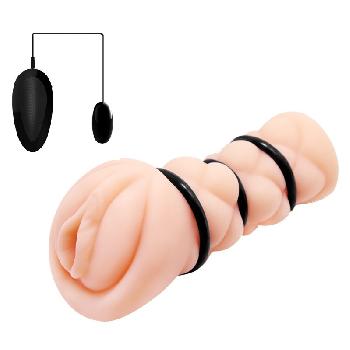 Masturbatore vagina realistica con vibratore