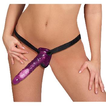 Strap-on flessibile doppio dildo vibrante realistico