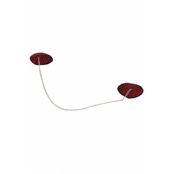 Nipple Stickers cuore strass rossi