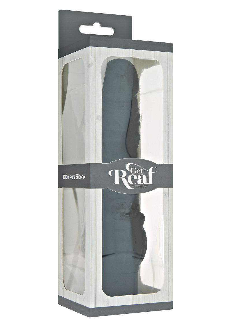 Vibratore nero con stimolatore clitoride 