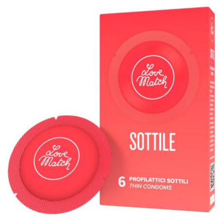 Preservativi sottili LOVE MATCH 6 Pz condom