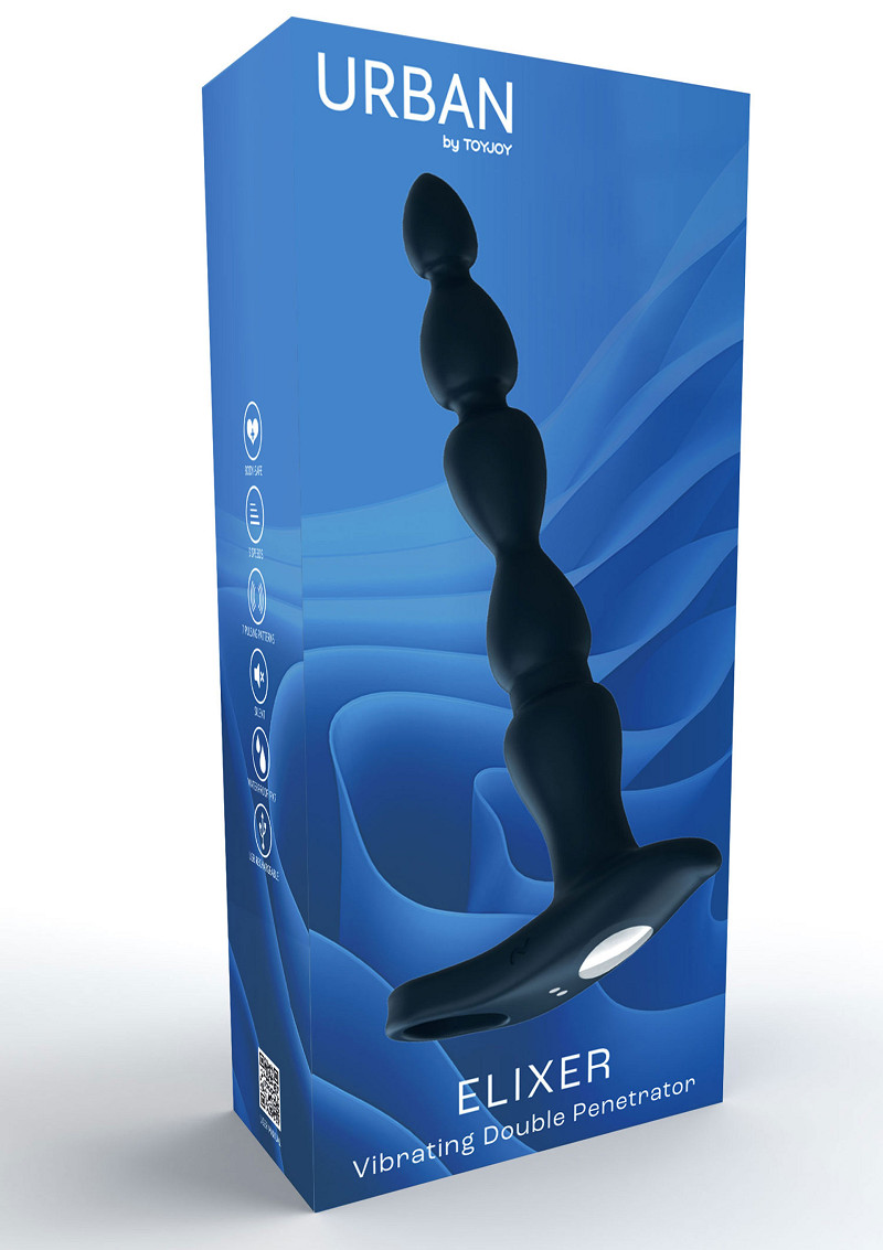 Plug per doppia penetrazione ToyJoy Urban ELIXER - Vibrating Double Penetrator