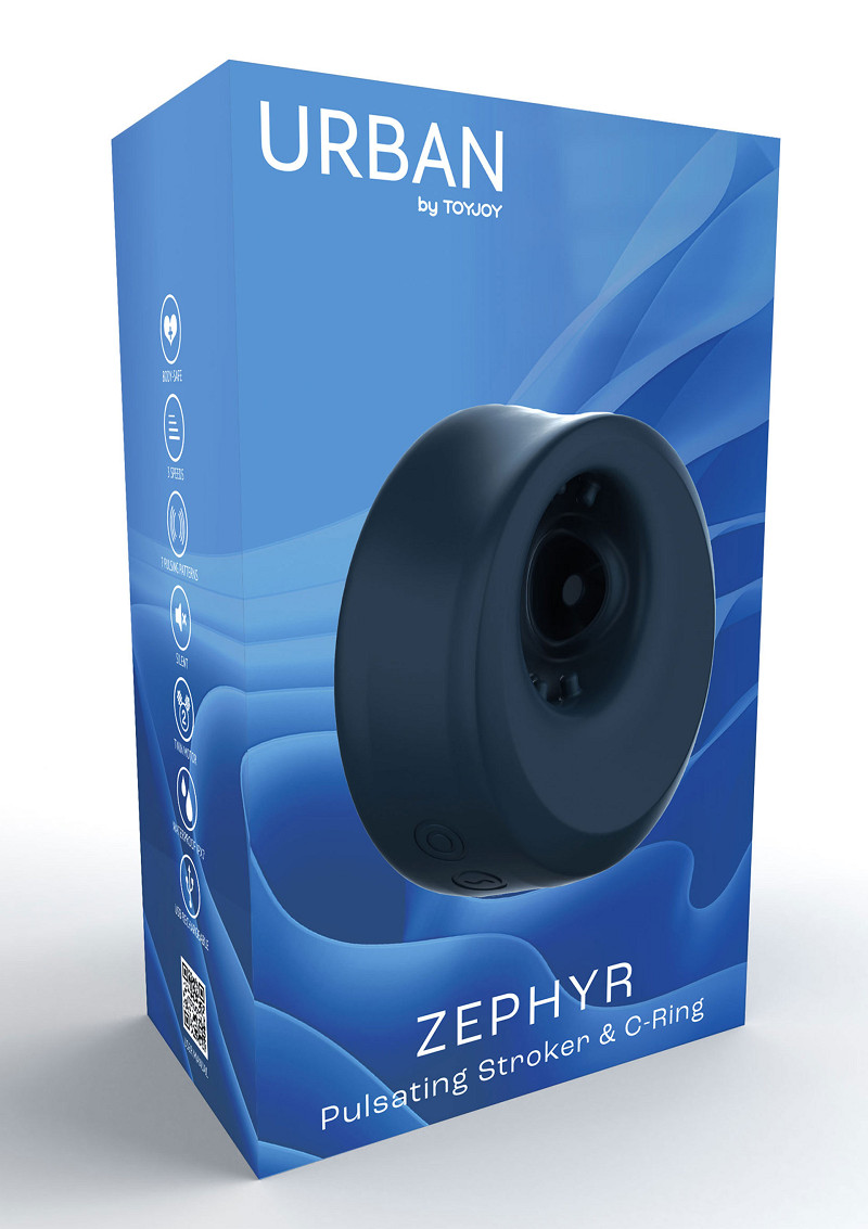 Anello e Masturbatore ToyJoy Urban ZEPHYR - Pulsating Stroker & C-Ring