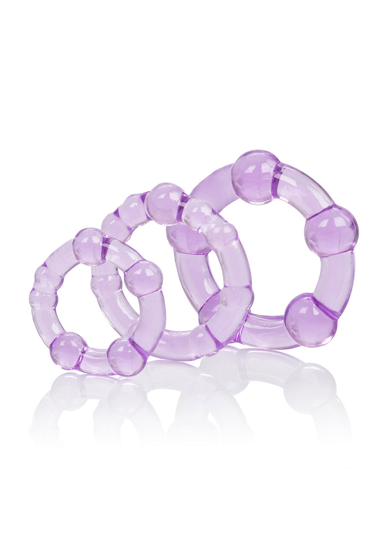 Anelli fallici Tris - CalExotics Island Rings Purple