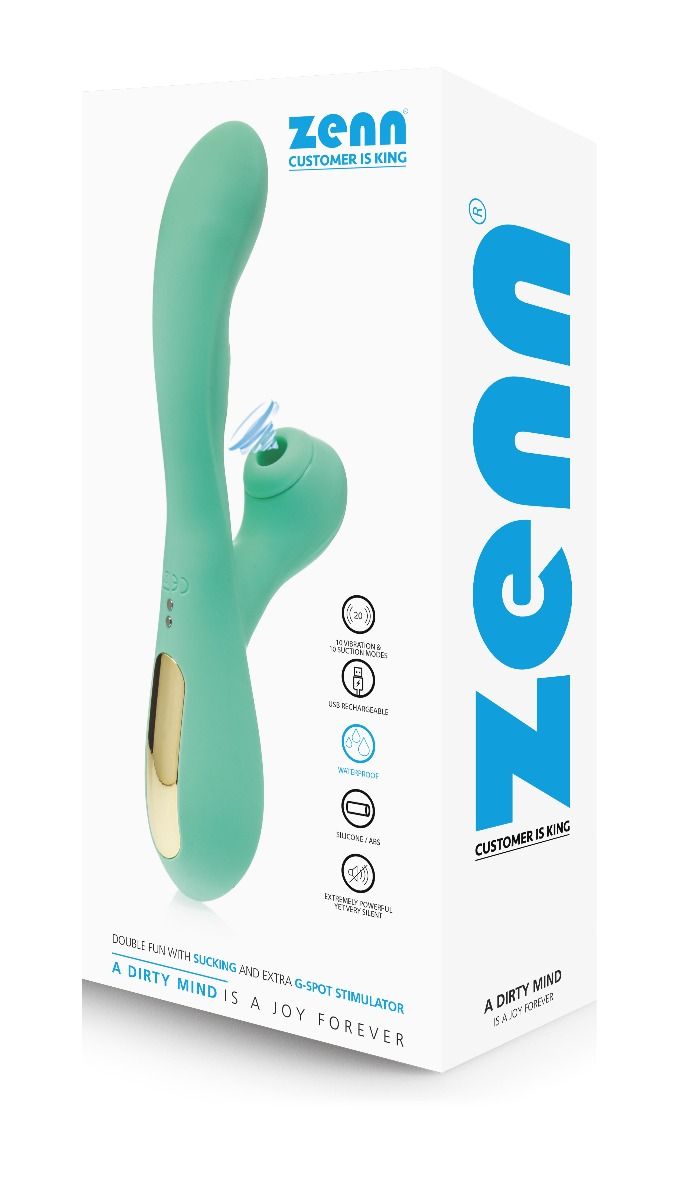 Vibratore in Silicone con suzione Double Fun