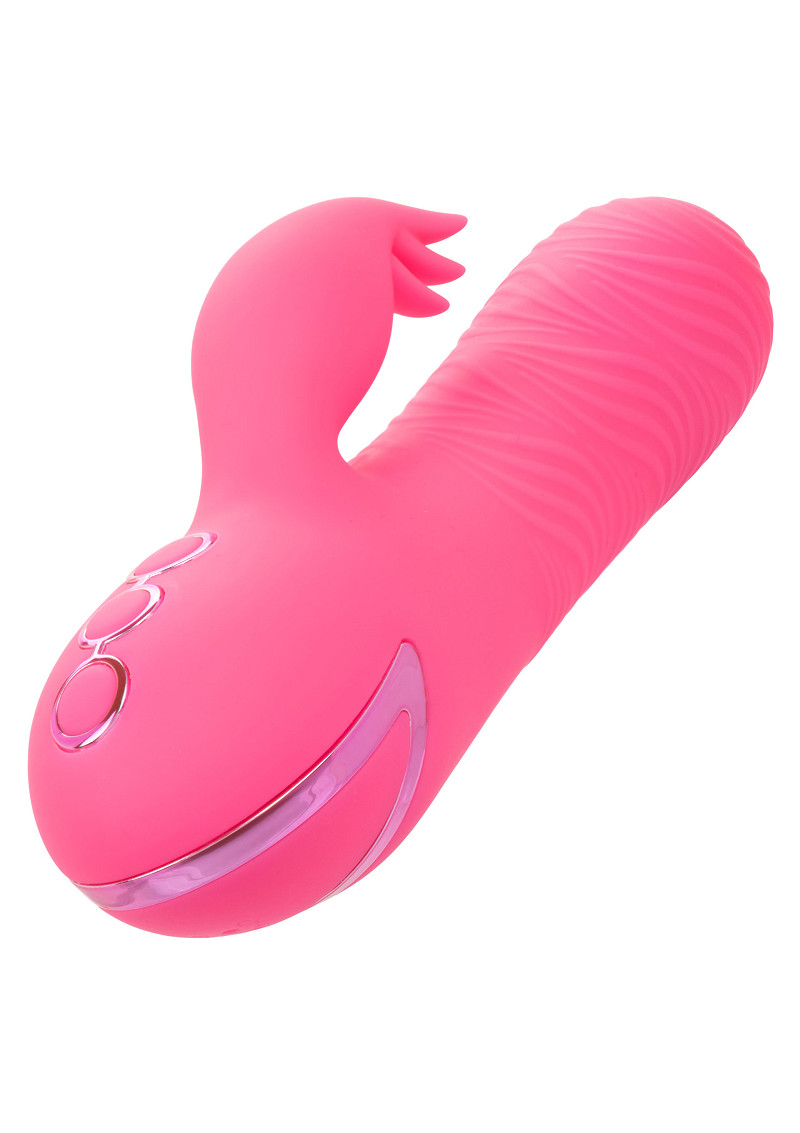 CalExotics -Stimolatore doppio potente, compatto, vibrante e rotante