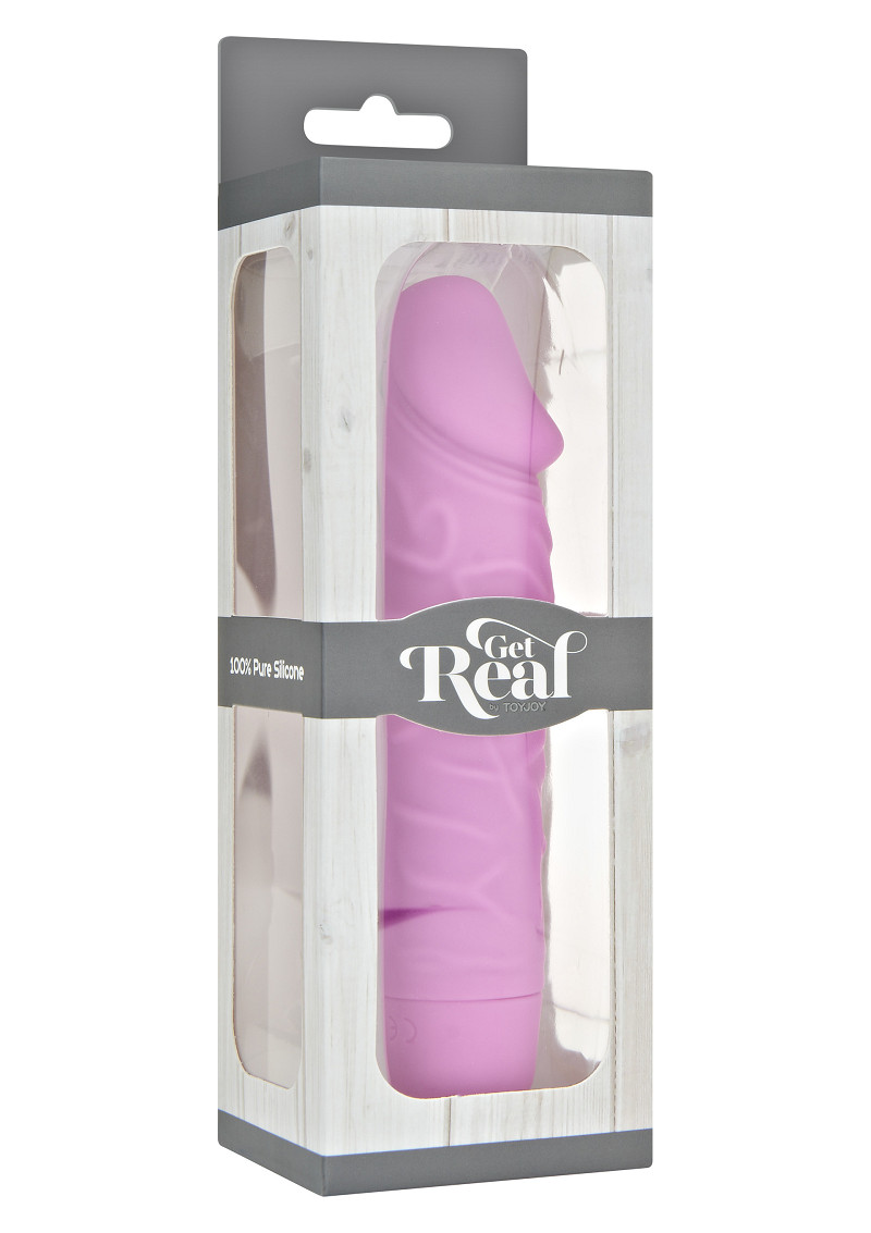 Mini Vibratore in silicone Realistico TOY JOY Rosa in silicone liscio