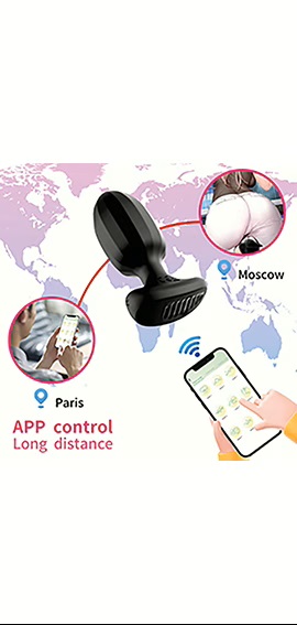 Plug anale vibrante con app