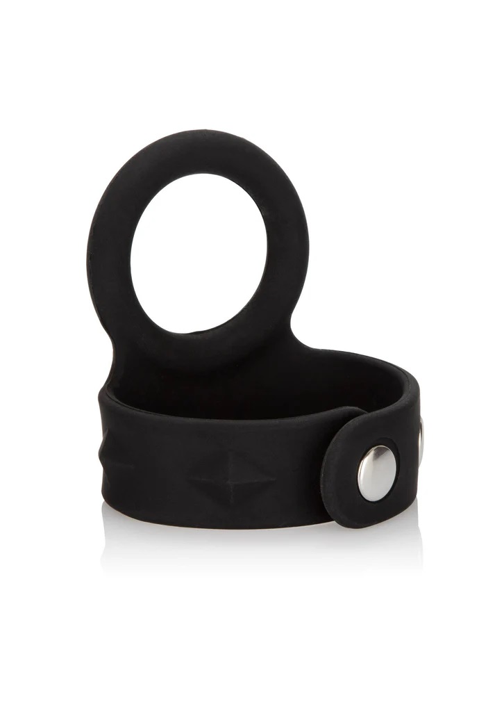 Anello in silicone per lo scroto e per il pene a due bottoni Medium
