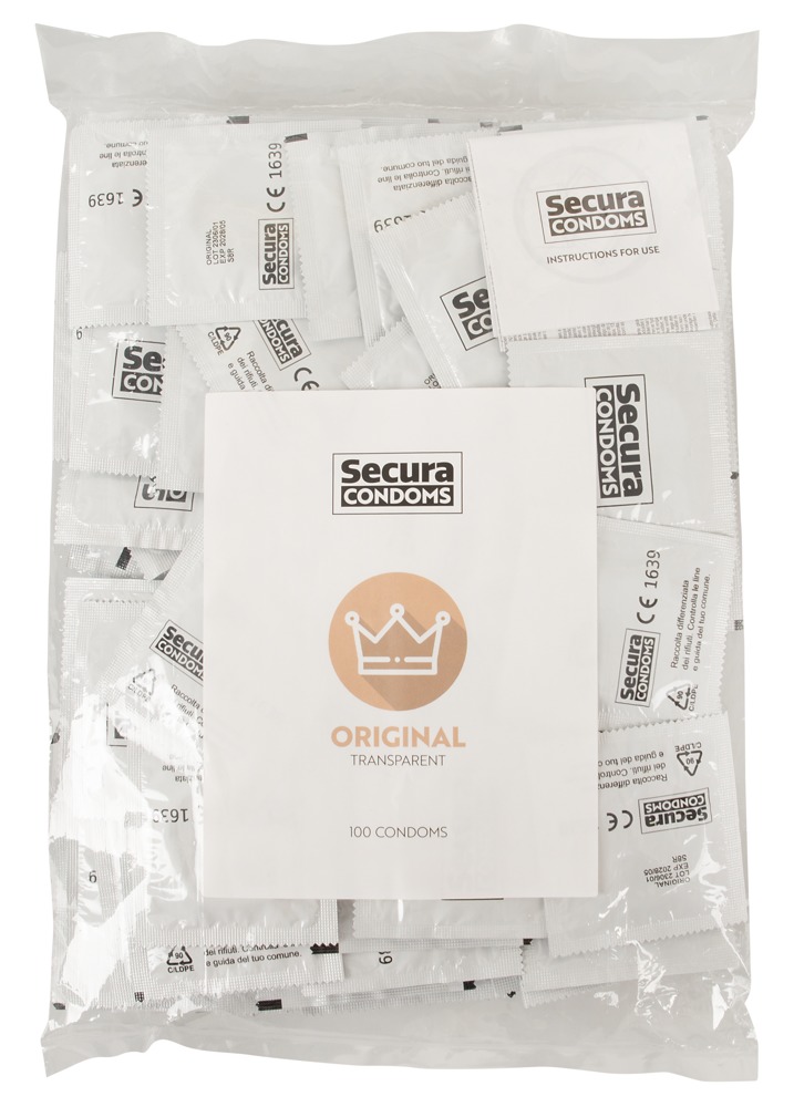 Vegan-friendly - 100 Preservativi Original trasparenti a base di silicone