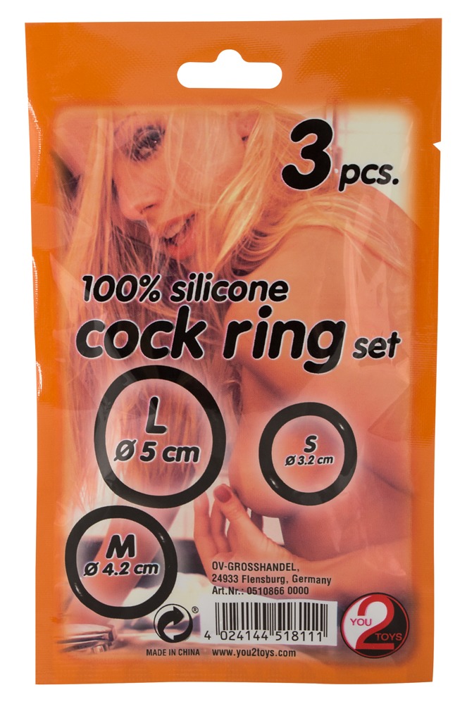 Set tre anelli per pene uomo in silicone