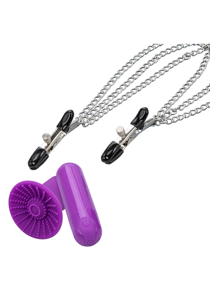 Vibratore bullet e massaggiatore morsetti capezzoli donna