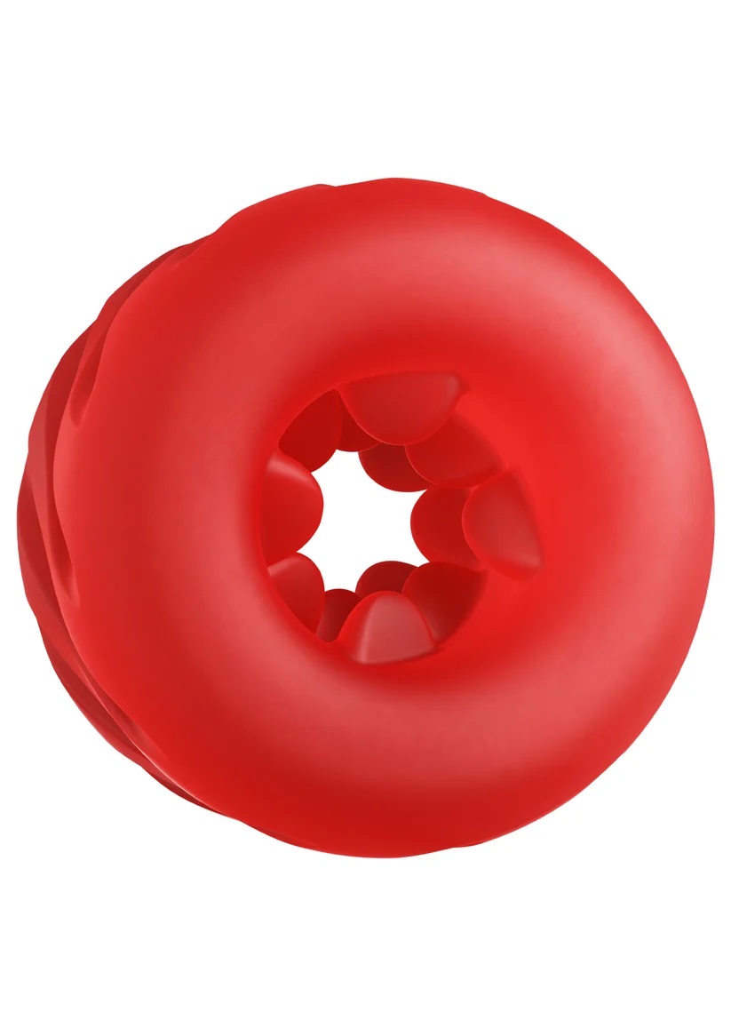 Anello fallico reversibile masturbatore 4 in 1 rosso